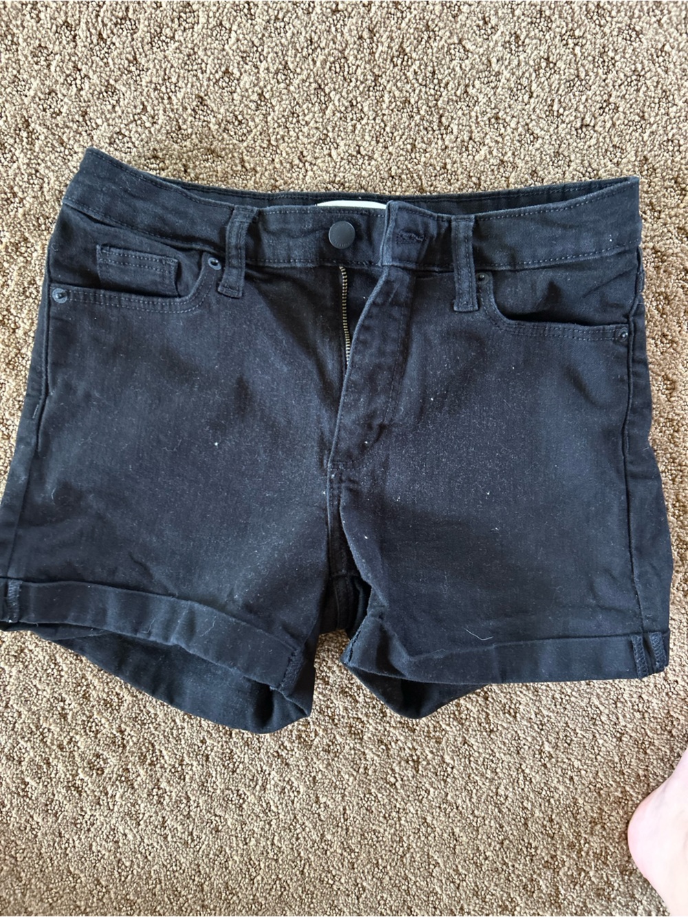 Universal Thread Black Rolled-Hem Denim Shorts